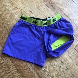 Girl’s Purple and Green Athletic Shorts
